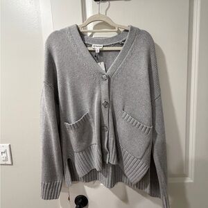 The Drop Gray Women's Cardigan Sweater